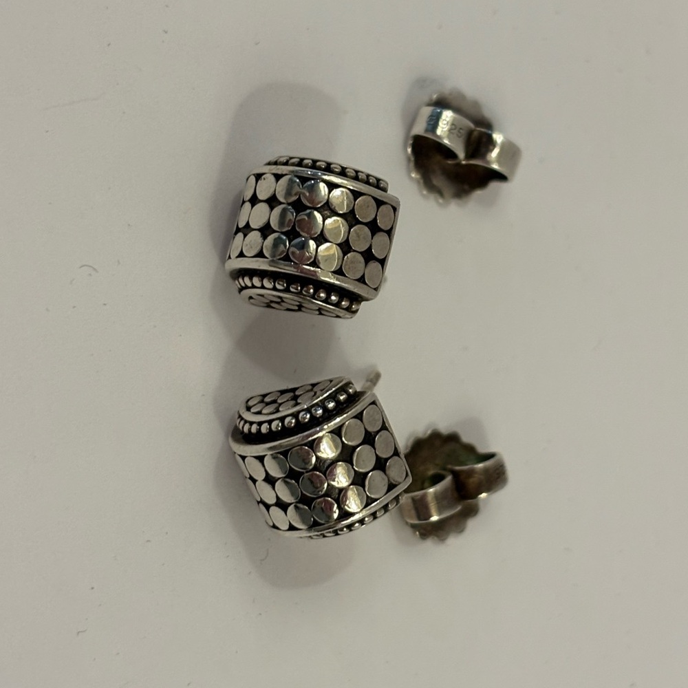 John Hardy Sterling Silver Highway Dot Collection Stud Earrings